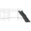 vidaXL Lit mezzanine pour enfants Blanc et Noir 74,5 x 190 cm M&eacute;tал