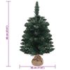 vidaXL Sapin de No&euml;l artificiel pr&eacute;-&eacute;clair&eacute; et supports vert 60 cm PVC