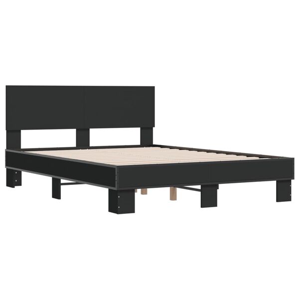 vidaXL Cadre de lit sans matelas noir 140x200 cm