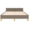vidaXL Cadre de lit sans matelas taupe 120x190 cm tissu
