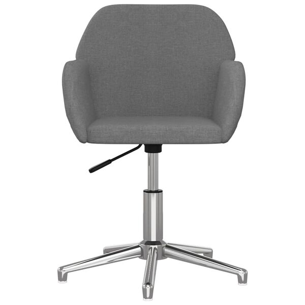 vidaXL Chaise pivotante de bureau Gris clair Tissu