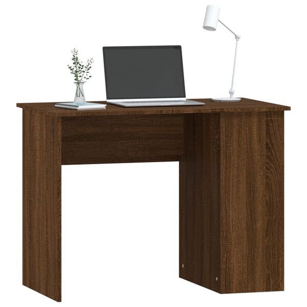 vidaXL Bureau chêne marron 100x55x75 cm bois d'ingénierie