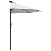 vidaXL Parasol de jardin Sable 294 x 150 x 224 cm Polyester et Acier