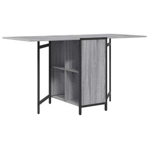 vidaXL Table &agrave; d&icirc;ner 144 x 60 x 75 cm Bois d'ing&eacute;nierie Sonoma gris