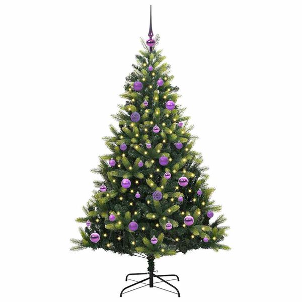 vidaXL Arbre de No&euml;l artificiel &agrave; charni&egrave;res 150 LED Vert 150 cm