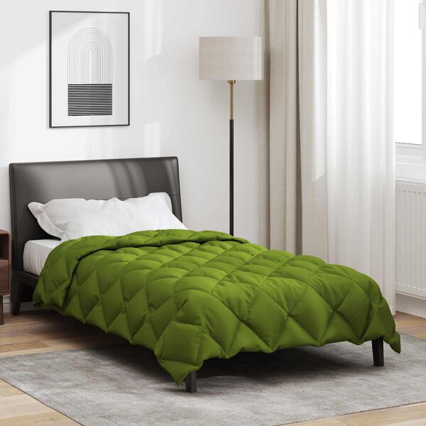 vidaXL Duvet d'hiver Vert 220 x 155 cm Microfibre
