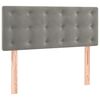vidaXL Sommier &agrave; lattes de lit et matelas Gris clair 90x190 cm Velours