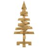 vidaXL Arbres de No&euml;l avec support Marron 60 cm Bois massif en pin