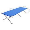 vidaXL Lit de camping 210x80x48 cm XXL Bleu