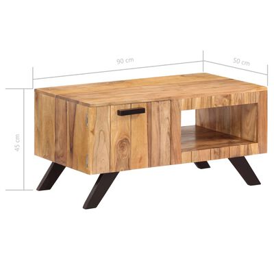 vidaXL Table basse 90x50x45 cm Bois d'acacia massif
