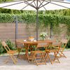 vidaXL Chaises de jardin pliantes lot de 6 taupe tissu et bois massif