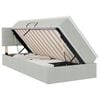 vidaXL Lit de Rangement Gris clair 90 x 190 cm Velours