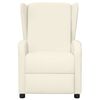 vidaXL Fauteuil inclinable Cr&egrave;me Similicuir