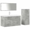 vidaXL Ensemble de meubles de salle de bain 4 pcs gris b&eacute;ton