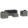 vidaXL Salon de jardin 4 pcs avec coussins r&eacute;sine tress&eacute;e gris