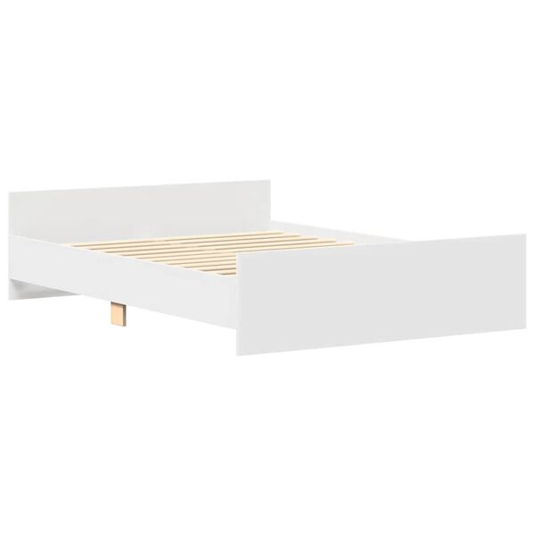vidaXL Cadre de lit sans matelas blanc 140x190 cm