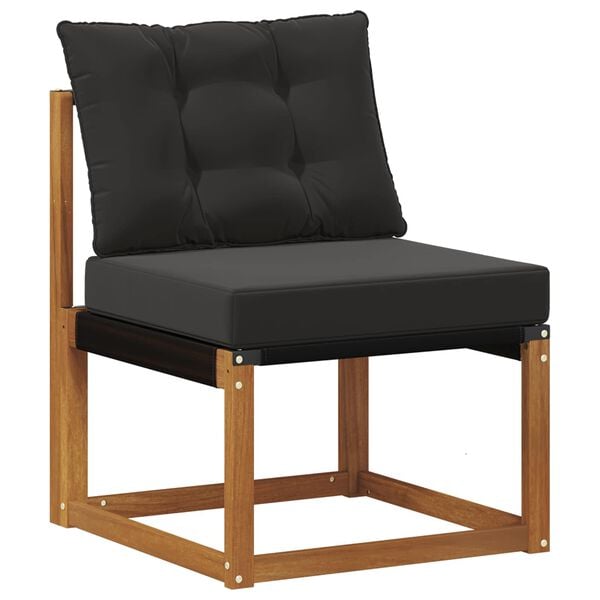 vidaXL Ensemble de canap&eacute;s d'ext&eacute;rieur 4 pcs Naturel et Noir