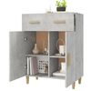vidaXL Buffet gris béton 69,5x34x89 cm bois d'ingénierie