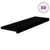 vidaXL Marches d'escalier 8 pcs brun-noir 80x25x2 cm ch&ecirc;ne massif