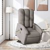 vidaXL Fauteuil inclinable de massage Taupe Tissu