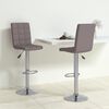vidaXL Tabourets de bar lot de 2 taupe tissu
