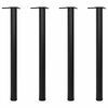 vidaXL 4 pieds de table r&eacute;glables en hauteur 870 mm Noir