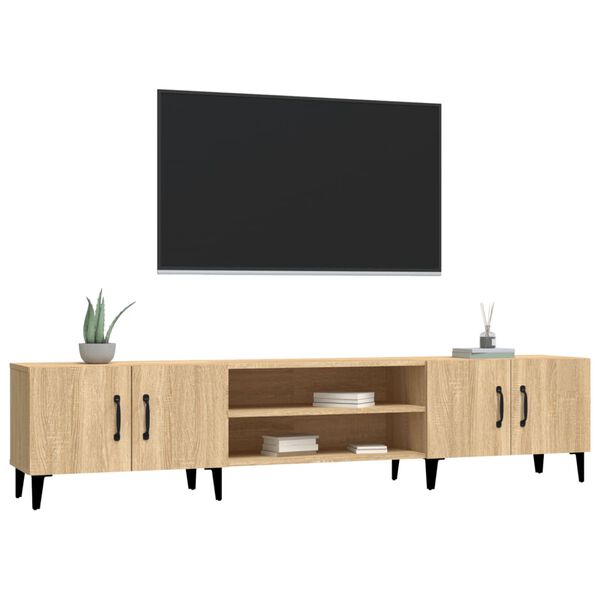 vidaXL Meuble TV Chêne Sonoma 180x31,5x40 cm Bois d'ingénierie