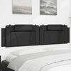 vidaXL Coussin de t&ecirc;te de lit Viana noir 193 cm similicuir