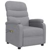 vidaXL Fauteuil &eacute;lectrique de massage Gris clair Tissu
