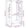 VidaXL &Eacute;tag&egrave;re &agrave; bois 40x30x80 cm acier r&eacute;sistant aux intemp&eacute;ries