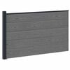vidaXL Panneau de cl&ocirc;ture WPC et Aluminium Gris