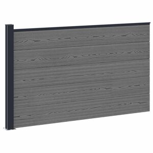 vidaXL Panneau de cl&ocirc;ture WPC et Aluminium Gris
