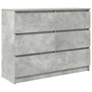 vidaXL Buffet Gris b&eacute;ton 100x35x76 cm Bois d'ing&eacute;nierie