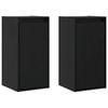 vidaXL Armoires murales 2 pcs Noir 30x30x60 cm Bois de pin massif