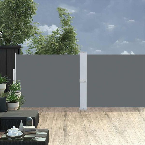 vidaXL Auvent latéral rétractable de patio 140x1200 cm Anthracite