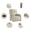 vidaXL Fauteuil de massage inclinable cr&egrave;me similicuir