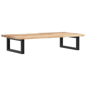 vidaXL &Eacute;tag&egrave;re de vasque murale acier et bois massif d'acacia