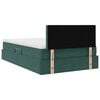 vidaXL Lit de Rangement avec matelas Vert fonc&eacute; 120 x 200 cm Velours