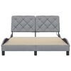 vidaXL Cadre de lit avec LED sans matelas gris clair 140x200 cm tissu