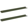 vidaXL &Eacute;tag&egrave;re flottante 2 pcs Vert olive 80 x 9 x 2,5 cm Acier