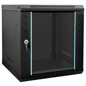 vidaXL Armoire r&eacute;seau avec stockage Noir 53 x 60 x 60 cm Acier