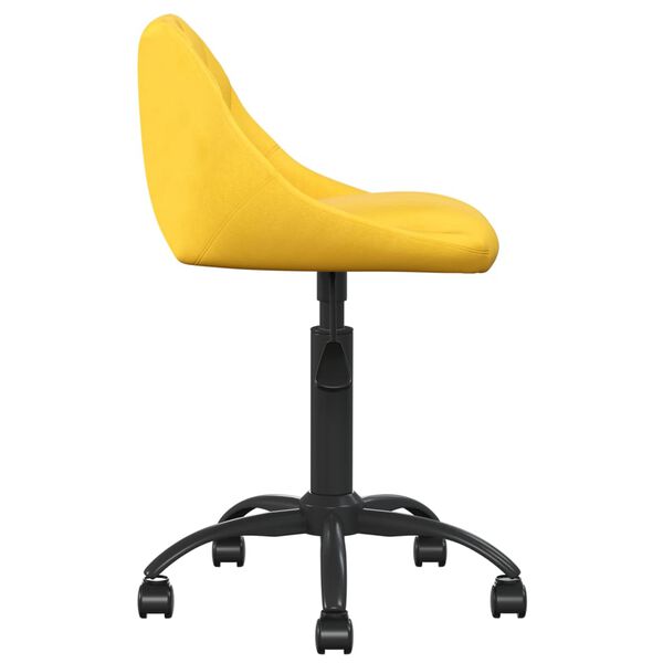 vidaXL Chaise de salle à manger Jaune moutarde Velours