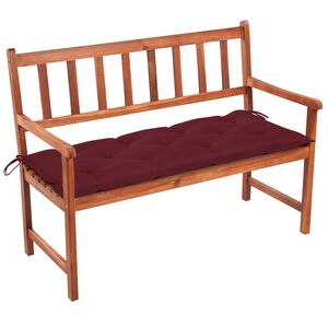 vidaXL Banc de jardin avec coussin 120 cm Bois d'acacia massif