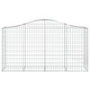 vidaXL Paniers &agrave; gabions arqu&eacute;s 30 pcs 200x50x100/120 cm fer galvanis&eacute;