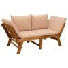 vidaXL Banc de jardin 3 en 1 avec coussins Bois d'Acacia Massif
