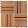 vidaXL Carreau de terrasse 11 pcs Marron 30 x 30 cm WPC