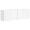 vidaXL Meubles TV muraux avec lumières LED 2 pcs blanc 60x35x41 cm