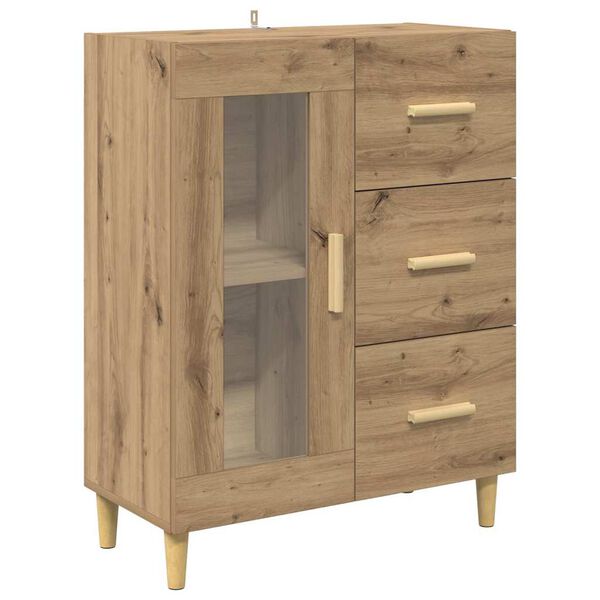 vidaXL Buffet Ch&ecirc;ne artisanal 69,5 x 34 x 90 cm Bois d'ing&eacute;nierie