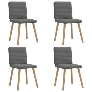 vidaXL Chaises &agrave; manger lot de 4 gris fonc&eacute; tissu