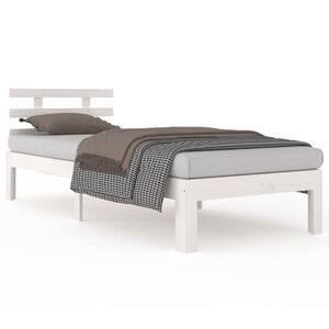 vidaXL Cadre de lit sans matelas blanc 75x190 cm